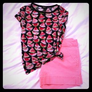 Bright pink American Eagle shorts